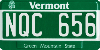 VT license plate NQC656