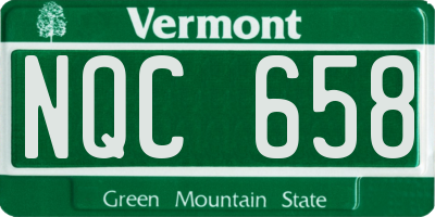 VT license plate NQC658