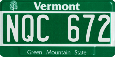 VT license plate NQC672