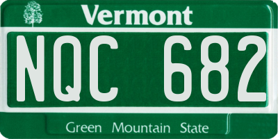 VT license plate NQC682