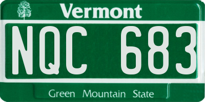 VT license plate NQC683