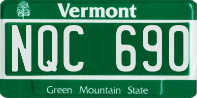 VT license plate NQC690