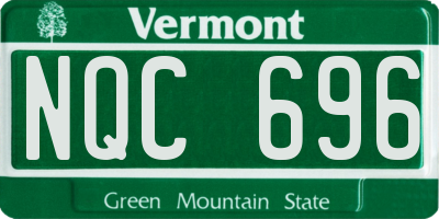 VT license plate NQC696