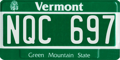 VT license plate NQC697