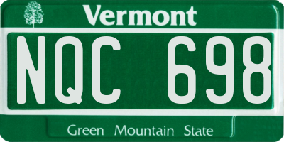 VT license plate NQC698