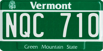 VT license plate NQC710