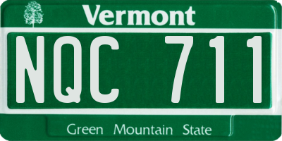 VT license plate NQC711