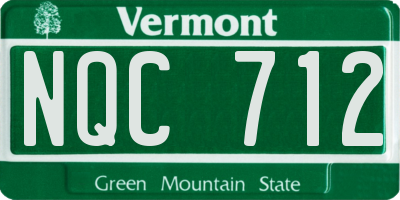 VT license plate NQC712
