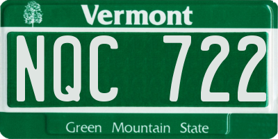 VT license plate NQC722
