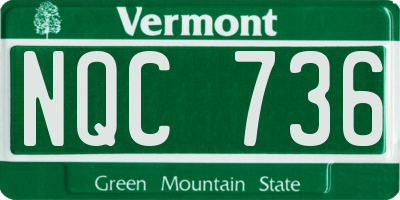 VT license plate NQC736