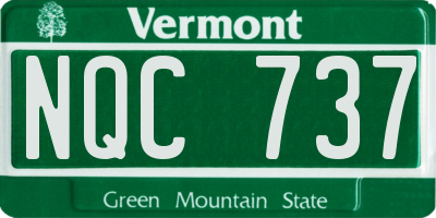 VT license plate NQC737