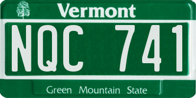 VT license plate NQC741