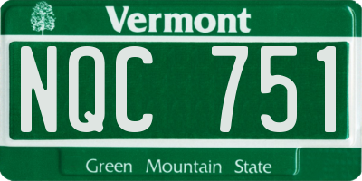 VT license plate NQC751