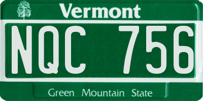 VT license plate NQC756