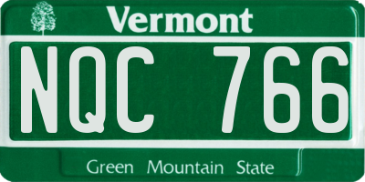 VT license plate NQC766