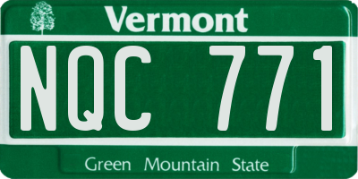 VT license plate NQC771