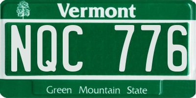 VT license plate NQC776