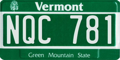 VT license plate NQC781