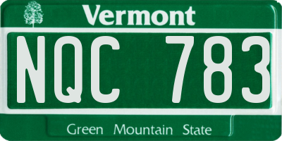 VT license plate NQC783