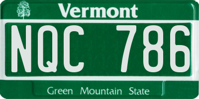 VT license plate NQC786