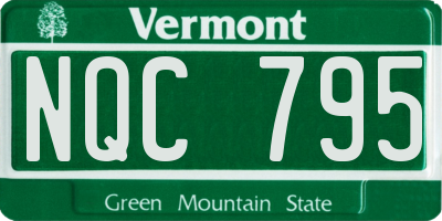 VT license plate NQC795