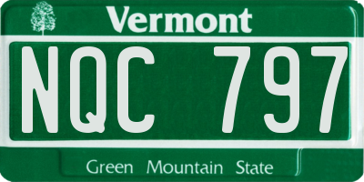 VT license plate NQC797