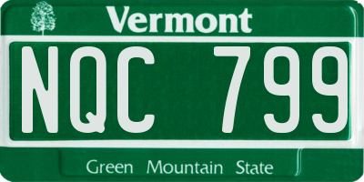 VT license plate NQC799