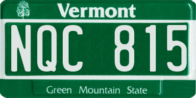 VT license plate NQC815