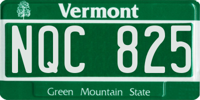 VT license plate NQC825