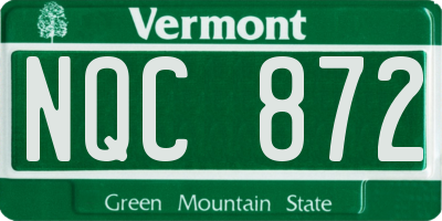 VT license plate NQC872