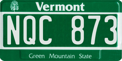VT license plate NQC873