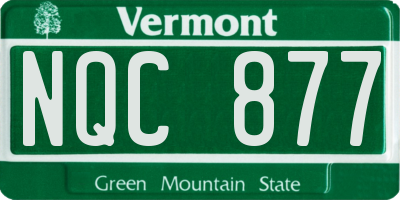 VT license plate NQC877