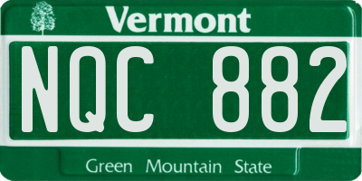 VT license plate NQC882