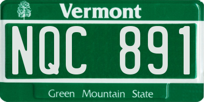 VT license plate NQC891
