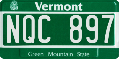 VT license plate NQC897