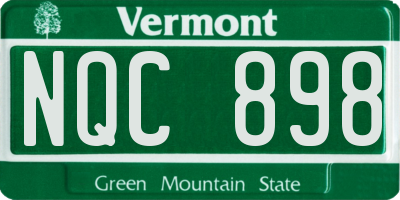 VT license plate NQC898