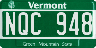 VT license plate NQC948