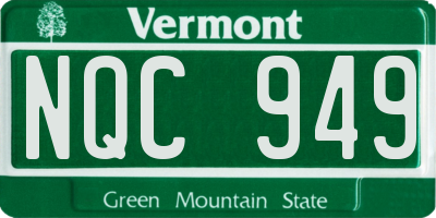 VT license plate NQC949