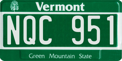 VT license plate NQC951