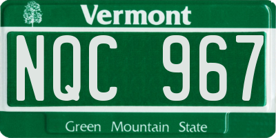 VT license plate NQC967