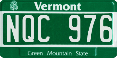 VT license plate NQC976