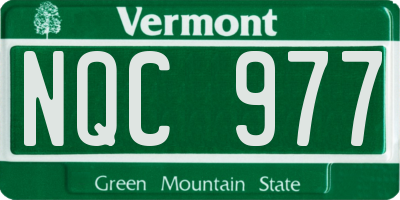 VT license plate NQC977