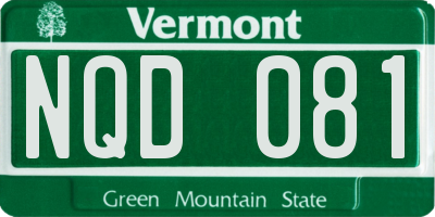VT license plate NQD081