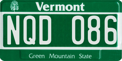 VT license plate NQD086