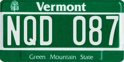 VT license plate NQD087