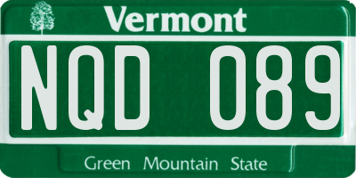 VT license plate NQD089