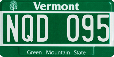VT license plate NQD095