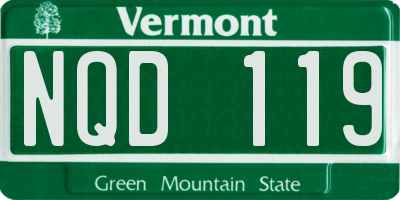 VT license plate NQD119