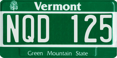 VT license plate NQD125