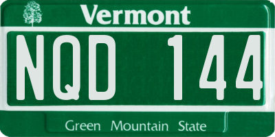 VT license plate NQD144